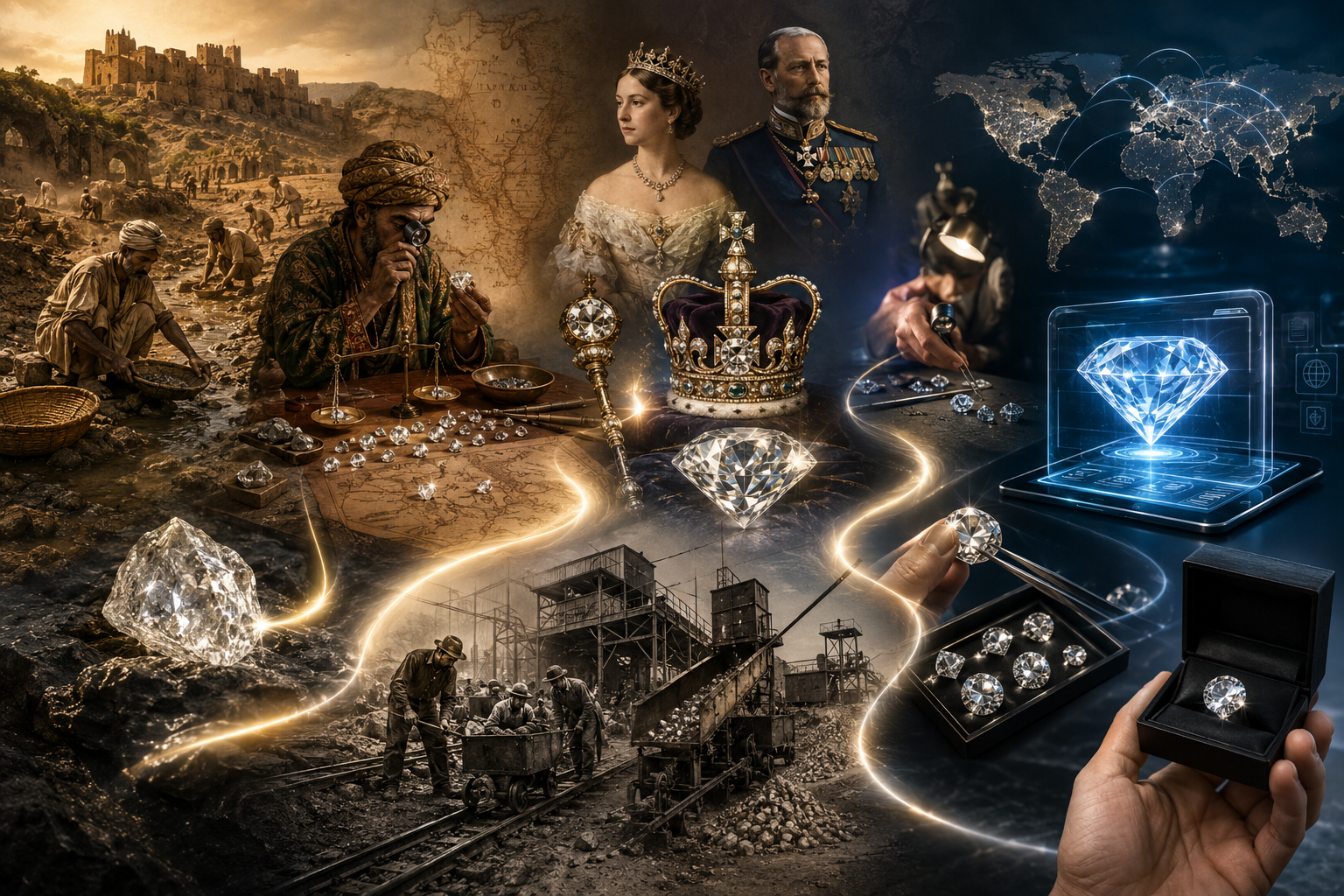 Die Geschichte des Diamanten: von Golkonda bis zur digitalen Gegenwart